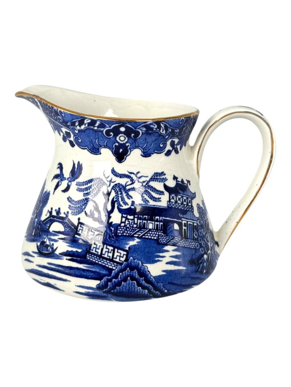 Burleigh Ware Blue Willow Small Jug Pitcher Dinnerware Tableware UK England